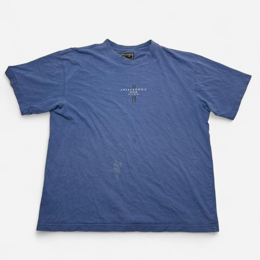 Abercrombie & Fitch Blue Graphic T Shirt XL Surf Logo - Picture 2 of 4